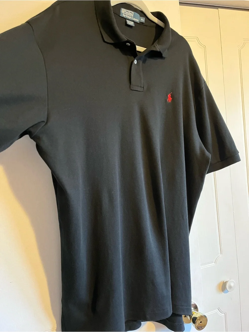 Polo Ralph Lauren Men's XL Classic Fit Soft Knit Black Polo Shirt Excellent